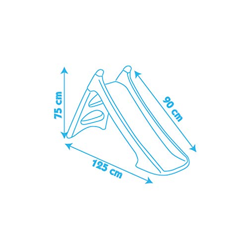 Smoby-310281 Tobogán pequeño XS Verde y Azul (+2 años), Color (310281)