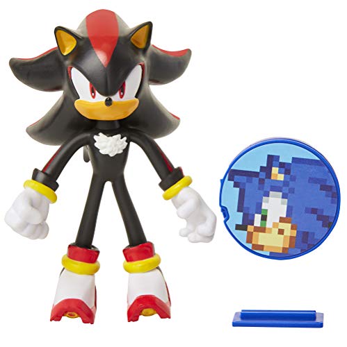 Sonic: Shadow, Figura de ación (tamaño 10 cm) con Miembros Flexibles y Accesorio