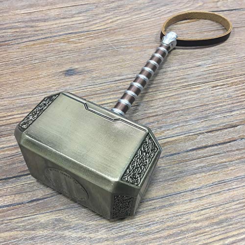 sookin Thor's Hammer Zinc Alloy Metal MjöLnir Halloween Cosplay Disfraz Prop di Film Marvel Thor's Hammer Metal Modelo 20cm Superhero Toy Halloween Arma UtileríA Thor's Hammer Ornament