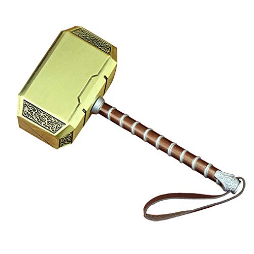 sookin Thor's Hammer Zinc Alloy Metal MjöLnir Halloween Cosplay Disfraz Prop di Film Marvel Thor's Hammer Metal Modelo 20cm Superhero Toy Halloween Arma UtileríA Thor's Hammer Ornament