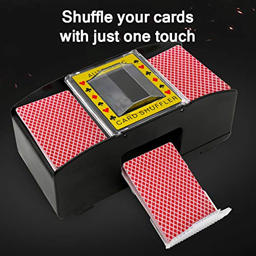 SOOTOP Barajadora Automática de Cartas, Barajadora de Cartas Eléctrica Póquer - Herramientas para Jugar a Las Cartas Accesorios para Fiestas en Casa Club Juegos de Póquer Casino Distribuidor