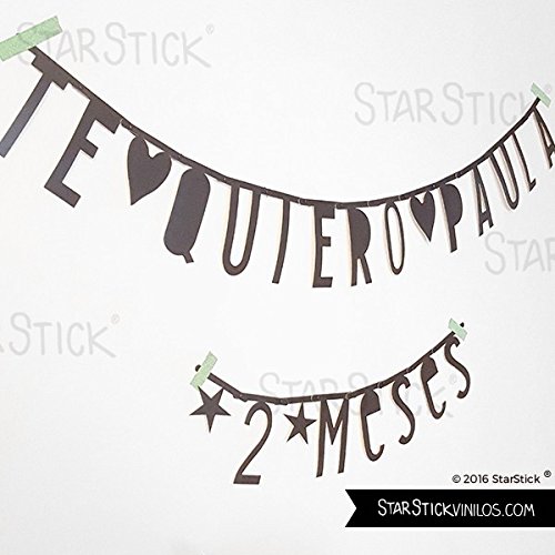 StarStick - Guirnalda de letras negras - Letter Banner - Decoración bebé