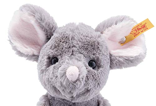 Steiff- Maus/Ratte MIA Mouse 056376-Peluche de 20 cm, para niños, Peluche para Jugar y acurrucarse, móvil y Lavable, Color Gris (056376)