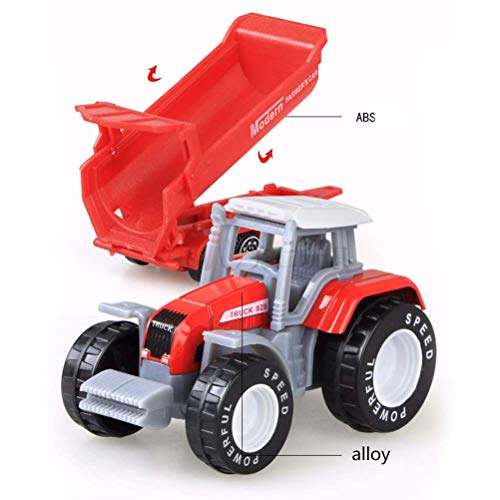 STOBOK 4pcs simulación Tractor agrícola Modelo camión vehículos de ingeniería Juguetes para niños niños