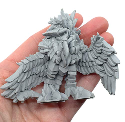 Stonehaven Miniatures Figura en miniatura de búho, 100% resina de uretano, 66 mm de alto, (para juegos de guerra de mesa de escala de 28 mm) – Fabricado en Estados Unidos