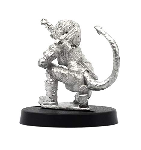 Stonehaven Miniatures Figura en miniatura de luchador Teifling, 100% metal de peltre – 22 mm de alto – (para juegos de guerra de mesa de escala de 28 mm) – Fabricado en Estados Unidos