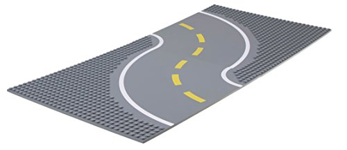 Strictly Briks - Bases para Construir - Imitan Carreteras, Calles o Caminos - 100 % Compatible con Todas Las Grandes Marcas - 25,4 x 25,4 cm - 4 Rectas y 4 Curvas