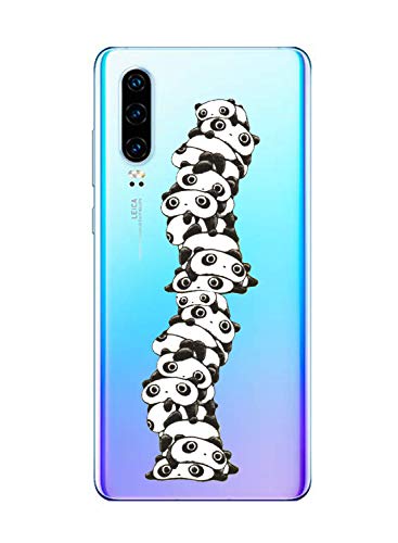 Suhctup Funda Compatible para Samsung Galaxy S7 Edge,Carcasa Transparente Dibujos Animal Suave Silicona TPU Gel Bumper Ultra Pulgada Antigolpes Crystal Clear Protector Piel Case Cover,Panda 7