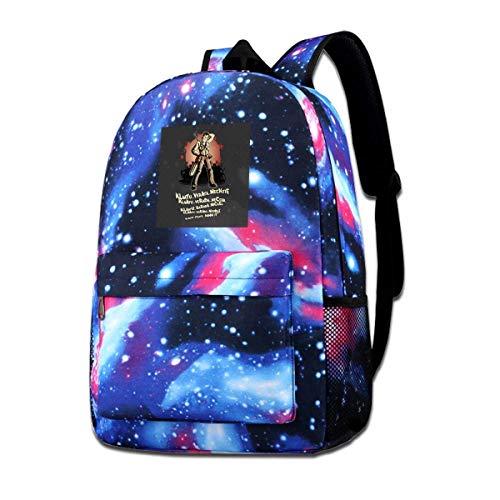 SWKLL Galaxy Impreso Hombros Bolsa Evil Dead Klaatu Barada Nikto Moda Casual Star Sky Mochila para niños y niñas