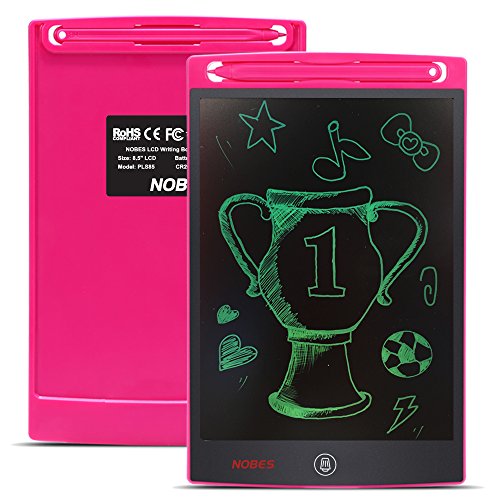 Tableta de Escritura LCD 8.5 Inch, NOBES LCD Tablero de Dibujo Pizarras mágicas,Tablet para Niños,Juguetes Regalos para Niños Niña,Juegos Educativos (Rosa)