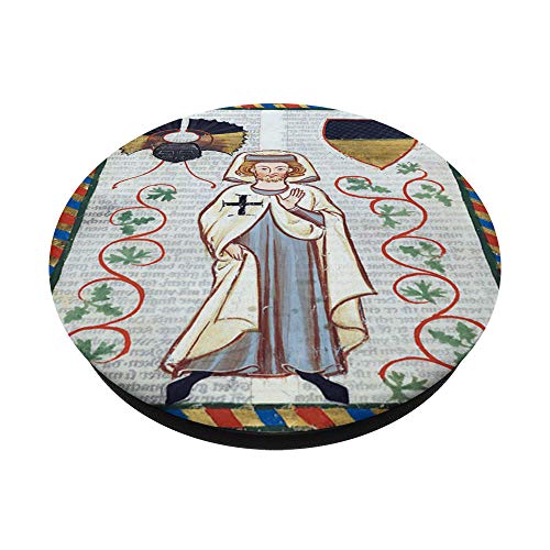 Tannhauser - Codex Manesse Medieval Middle Ages Manuscript PopSockets PopGrip: Agarre intercambiable para Teléfonos y Tabletas