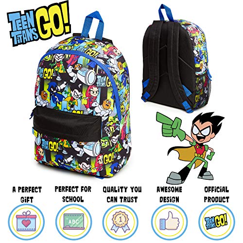 Teen Titans Go! Mochila Niño, Material Escolar para Niños, Mochilas Escolares Juveniles de Los Jovenes Titanes, Mochila Infantil para Deporte Viaje Colegio, Regalos para Niños Adolescentes