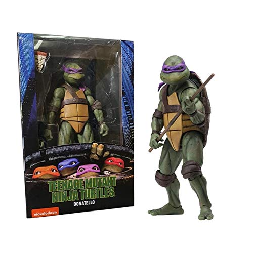 Teenage Mutant Ninja Turtles - Juego Completo de Personajes Originales Action Figures 18cm TNMT 1990 NECA