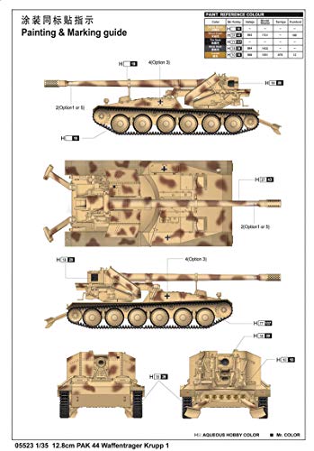 Trumpeter 05523 PAK 44 Waffenträger Krupp 112,8 cm - Tanque en Miniatura (Escala 1:35)