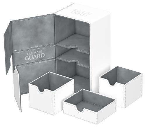 Ultimate Guard Twin Flip´n´Tray Deck Case 200+ Caja de Cartas Tamaño Estándar XenoSkin Blanco