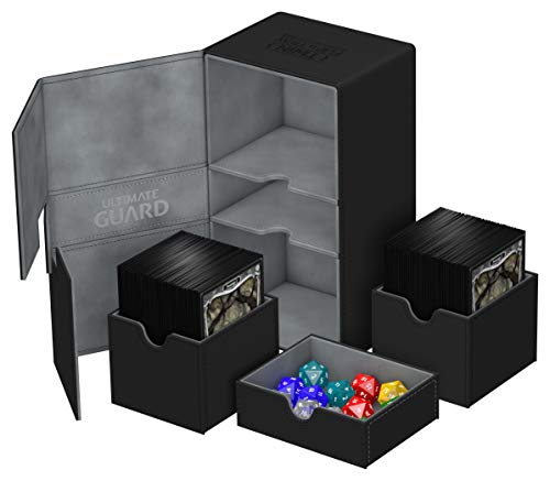 Ultimate Guard Twin Flip´n´Tray Deck Case 200+ Caja de Cartas Tamaño Estándar XenoSkin Negro