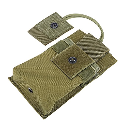 VGEBY1 Bolsa de Radio, Bolsa de Nylon portátil con Soporte para walkie Talkie Funda Universal Soporte de Radio bidireccional Estuche Accesorios para Deportes al Aire Libre(Ejercito Verde)