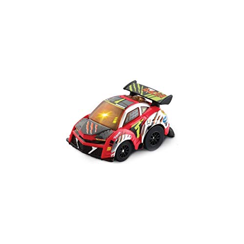 Vtech Turbo Force Racers - Coche control remoto con mando adaptado para llevar en la muñeca, conduce en 6 direcciones y activa el modo turbo, voces en español