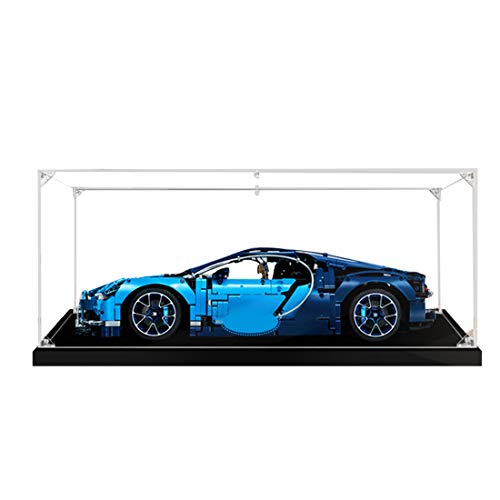 wangxike Vitrina de Acrílico Compatible con Lego 42083 Technic Bugatti Chiron, Vitrina A Prueba De Polvo Caja de Exhibición (Juego de Modelo No Incluido)