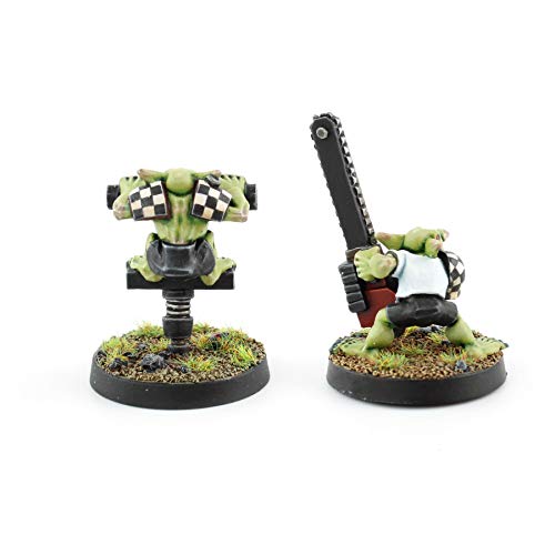 War World Gaming Gutrot Greenskins - Jugadores Especiales Goblin x 2-28mm Escala Fútbol Fantástico Miniaturas Figuras Blood Bowl Coleccionismo Minis