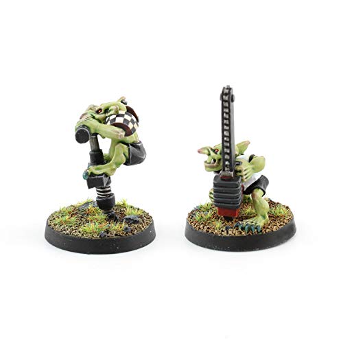 War World Gaming Gutrot Greenskins - Jugadores Especiales Goblin x 2-28mm Escala Fútbol Fantástico Miniaturas Figuras Blood Bowl Coleccionismo Minis