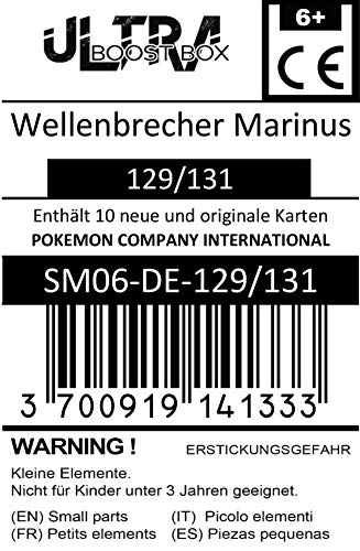 Wellenbrecher Marinus (Lovis le Teigneux) 129/131 Dresseur Full Art - #myboost X Sonne & Mond 6 Grauen Der Lichtfinsternis - Coffret de 10 Cartes Pokémon Allemandes