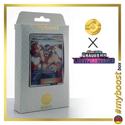 Wellenbrecher Marinus (Lovis le Teigneux) 129/131 Dresseur Full Art - #myboost X Sonne & Mond 6 Grauen Der Lichtfinsternis - Coffret de 10 Cartes Pokémon Allemandes