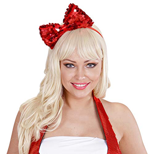 WIDMANN ? Diadema con lazo de lentejuelas Womens, rojo, talla única, vd-wdm9318r