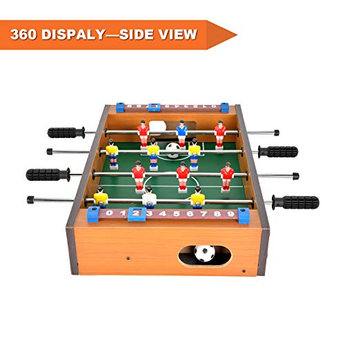 WIN.MAX Juego de Mesa de fútbol Futbolin Foosball Juego de Tablero de MDF Tablero de Mini Tamaño 12 Jugadores (New)