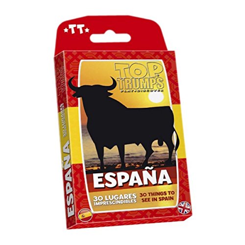 Winning Moves- Top Trumps España 30 Lugares Imprescindibles Juego de Cartas - versión bilingüe en español e inglés (482608)