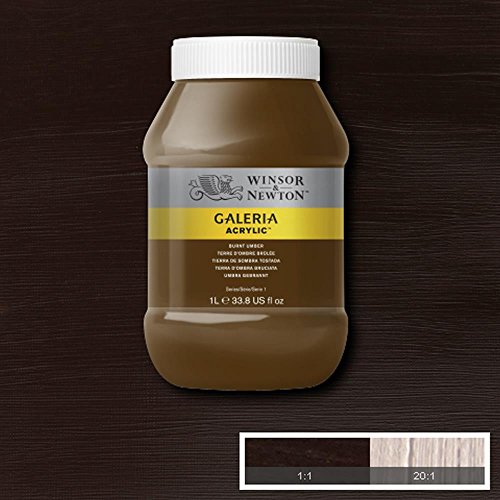 Winsor & Newton acrílico Galeria Bote de 1L - Tierra de Sombra Tostada