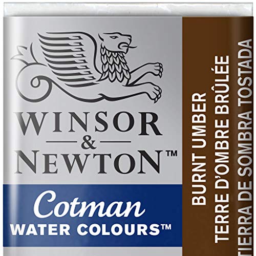 Winsor & Newton Cotman Acuarela En Pastilla, Tierra De Sombra Tostada, 1,9x1,6x1,1 cm