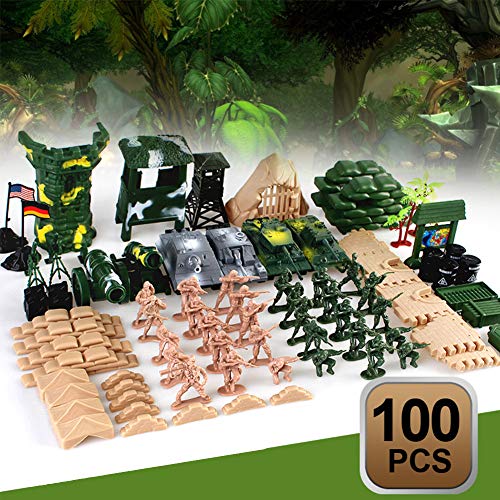 XHXseller 100/130/200/300 - Juego de mesa de arena militar, juguete militar, juego de juego con juguetes soldados de guerra militar