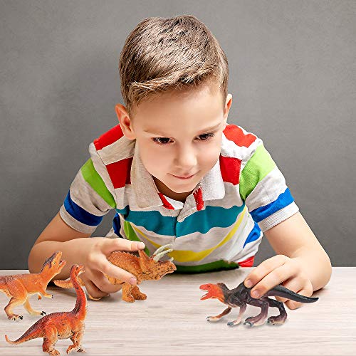 Yideng 12 Juguetes de Dinosaurios,Mini Juego de Historia de Juguete de Dinosaurio Realista, Juguetes educativos de Dinosaurios prehistóricos, Figuras de Criaturas para niños y niñas de 4 años o más