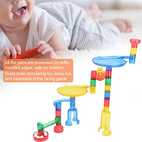 Zerodis Marble Run Sets para niños, Translúcido Marble Maze Race Track Discovery Toys Juguetes educativos Stem Toy Building Construction Games para Boy Girl Edad 4 5 6 7 8 9+(38 Piezas)