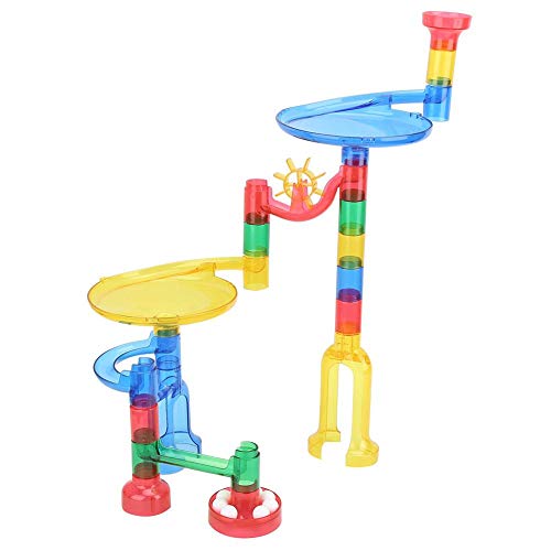 Zerodis Marble Run Sets para niños, Translúcido Marble Maze Race Track Discovery Toys Juguetes educativos Stem Toy Building Construction Games para Boy Girl Edad 4 5 6 7 8 9+(38 Piezas)