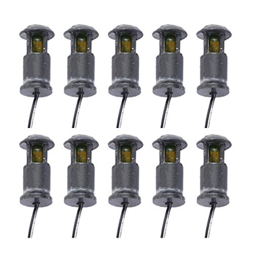 10pcs Modelo de Lámpara de Calle con Farolas en Miniatura LED para Maquetas