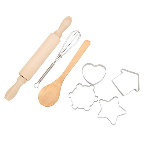 11 piezas Juego de imaginación Juguetes de cocina, Delantal de disfraz de cocina Cortadores de galletas Horno Mitt Chef Sombrero Pastel para hornear Kit para niños(Patrón de cupcake de 11 piezas)