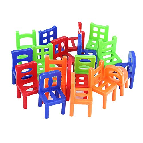 18pcs Mini Juguete Equilibrio de plástico, Multicolor Apilamiento Inteligencia Multijugador Juego de equilibrio Juegos de aprendizaje para niños