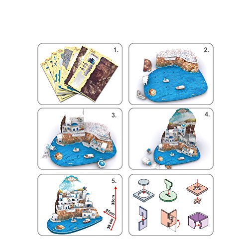 3D Puzzle Islas San Torini Grecia Santorini Islands Griechenland îles Santorin isole Σαντορίνη