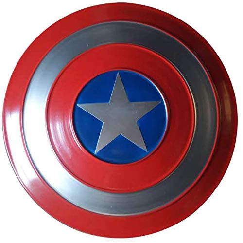 47Cm Escudo Capitan America Metal 1: 1 Adulto Apoyos de Película Niños Hierro Forjado Capitán América Shield Capitán Disfraz de Metal Shield