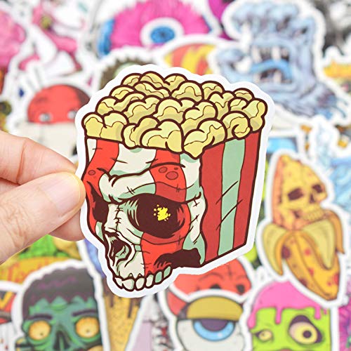 50pcs Del Horror Pegatinas Paquete De Halloween Zombis Adhesivos Para Pequeños Portátiles Niños Coches Bicicleta De La Motocicleta Monopatín Maleta De Equipaje