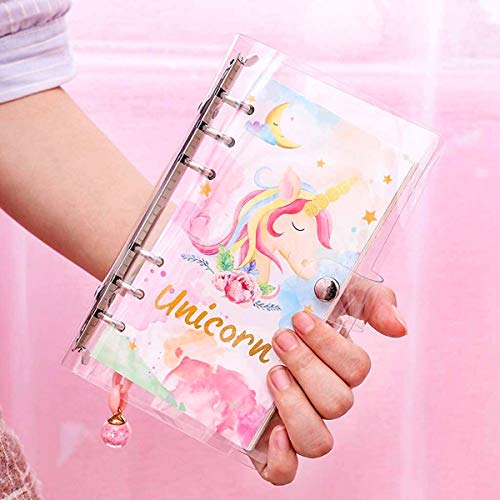 7 Piezas Estuche Unicornio Set de Papelería, Unicornio Piezas Set de Papelería,Unicorn Notebook y Juego de Bolígrafos Para Niños, Regalos de Unicornio para Niñas Niños