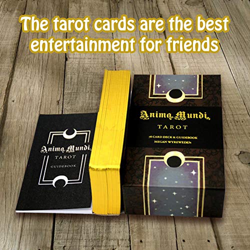 78pcs Anima Mundi Tarot Deck Card Deck con Libro de guía Nature Deck Cartas de adivinación Oculta Juego de arcanos Mayores y Menores Origen Dorado