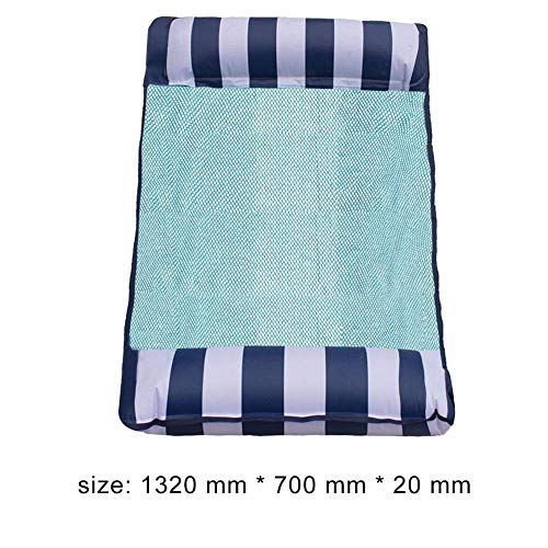 7WUNDERBAR Inflable Hamaca de Agua colchón de Aire Hamaca colchones Piscina Plegable Cama Flotante sofá de Agua Piscina salón colchón de baño Cama Flotante para Adultos (Azul Oscuro)