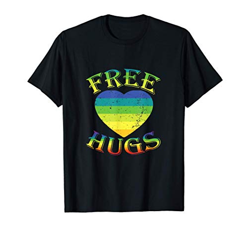 Abrazos gratis Vintage Retro Abrazo Amor Corazón Diversión Camiseta