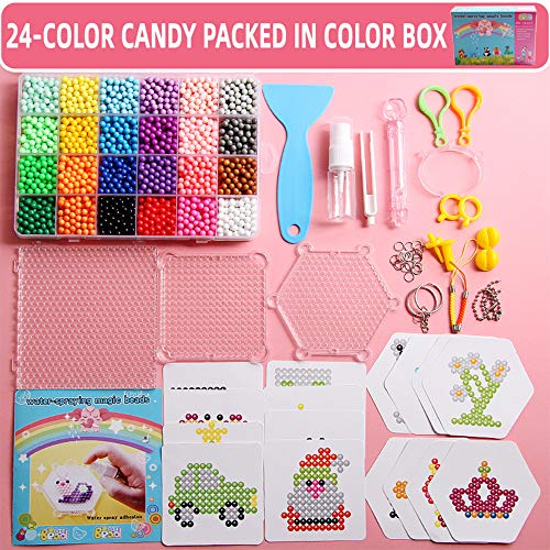 Alan Abalorios Cuentas de Agua 24 Colores Cuentas de Agua Craft Sticky Beads para Niño Niña (24 Colores)