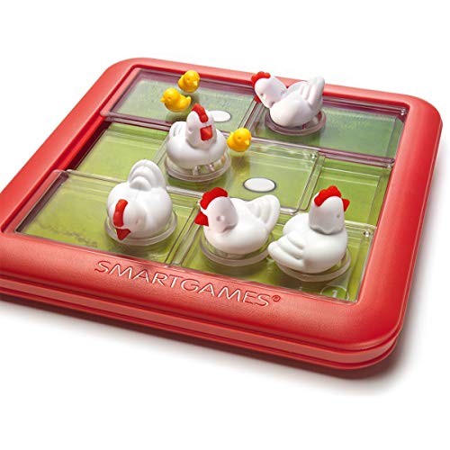 Alboroto en el gallinero – Smart Games, Juego Educativo para niños, Juegos de Mesa, puzle para niños, smartgames, Puzzles Infantiles, Juego de Viaje, Piezas deslizantes