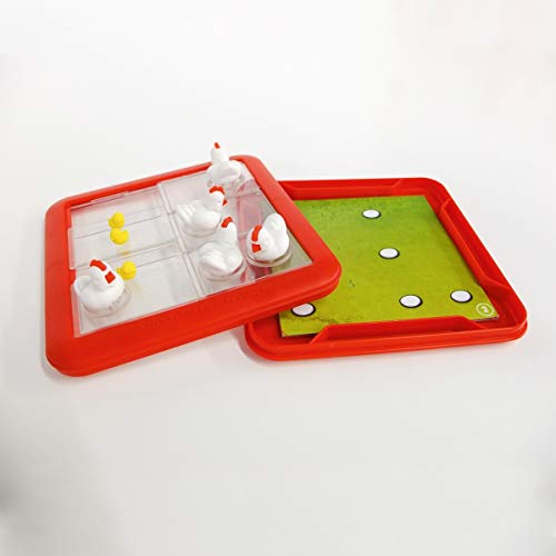 Alboroto en el gallinero – Smart Games, Juego Educativo para niños, Juegos de Mesa, puzle para niños, smartgames, Puzzles Infantiles, Juego de Viaje, Piezas deslizantes