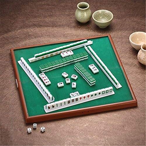 allforyou Mini Mahjong Chinese Funny Family Tabla de Mesa Juego Portable Mahjong Set Chinese Antique Mini Mahjong Games Games Home Games11